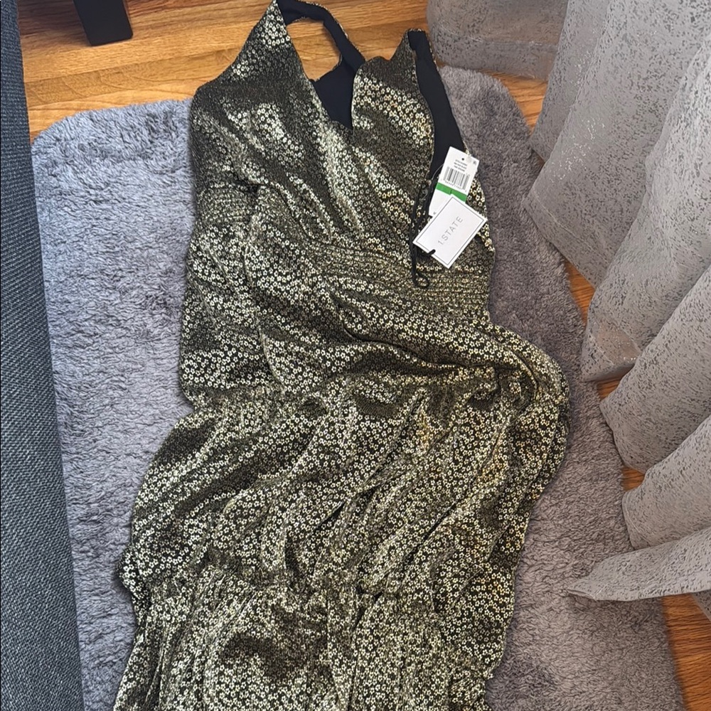 1. State Gray Silver Tiered Ruffled Maxi Dress - Picture 8 of 8
